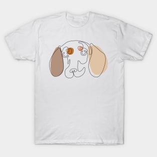 Modern One line Abstract Dachshund T-Shirt